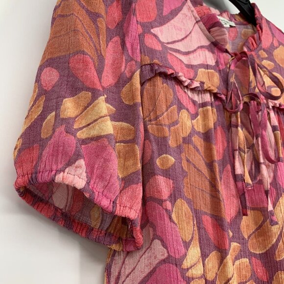 Zac & Rachel Pink and Orange Blouse - Picture 7 of 9